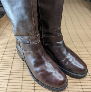 Cole Haan "Champlain" side zip faux fur trim, waterproof women's sz 8.5B distres